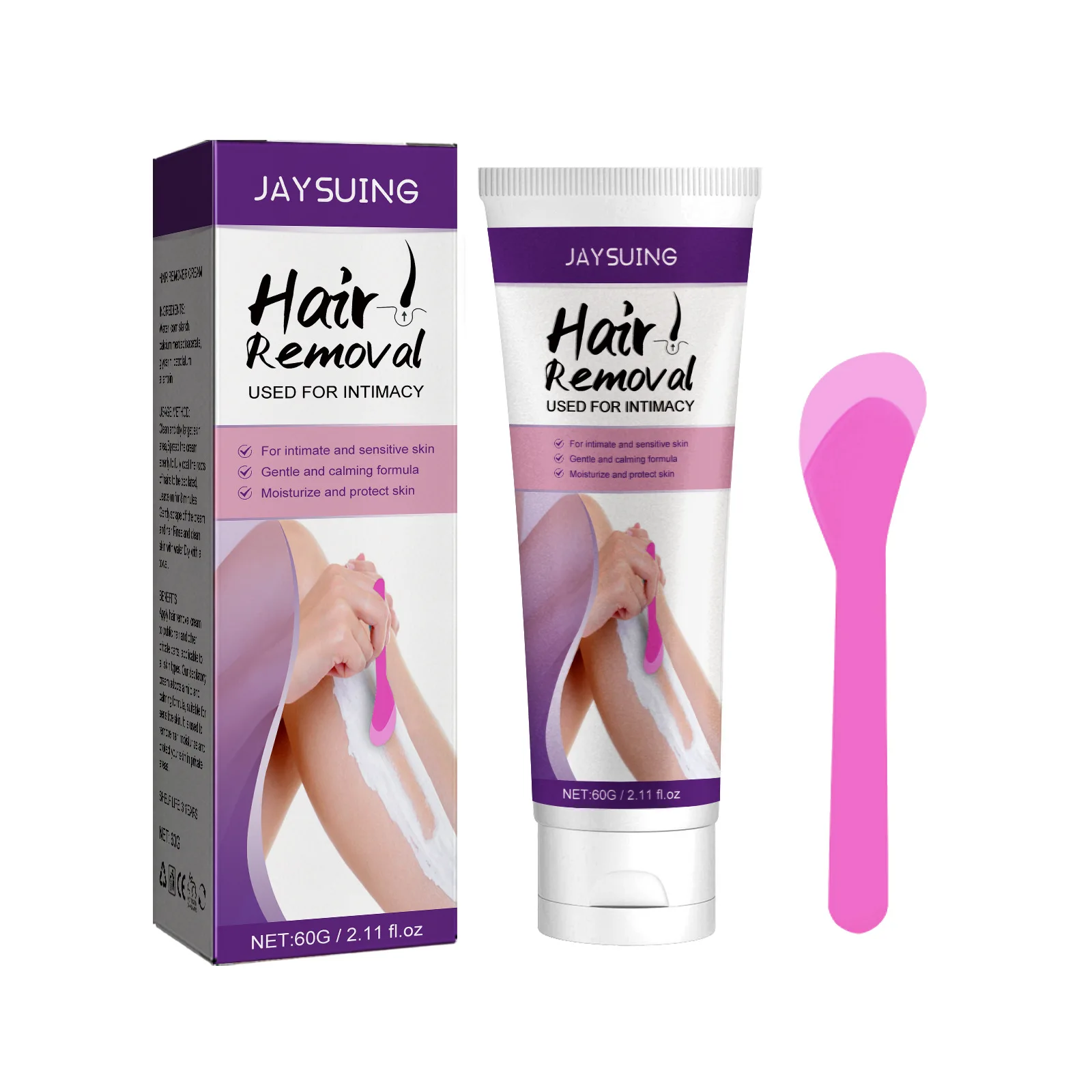 Jaysuing Depilatory Cream Mild Nonirritating Portable Smooth Underarm