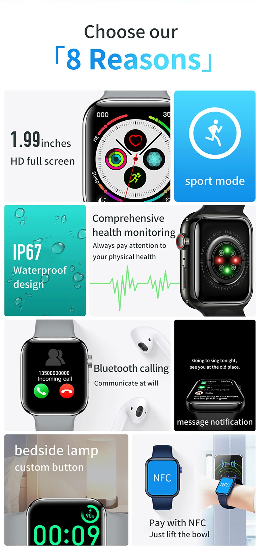 Smartwatch Z51 Series 7 Bluetooth Calls 1.92inch Voice Assistant