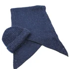 Scarf Knitted Scarf For Woman Winter Custom Fashion Polyester Women Ladies Shiny Knitted Warm Scarf For Winter