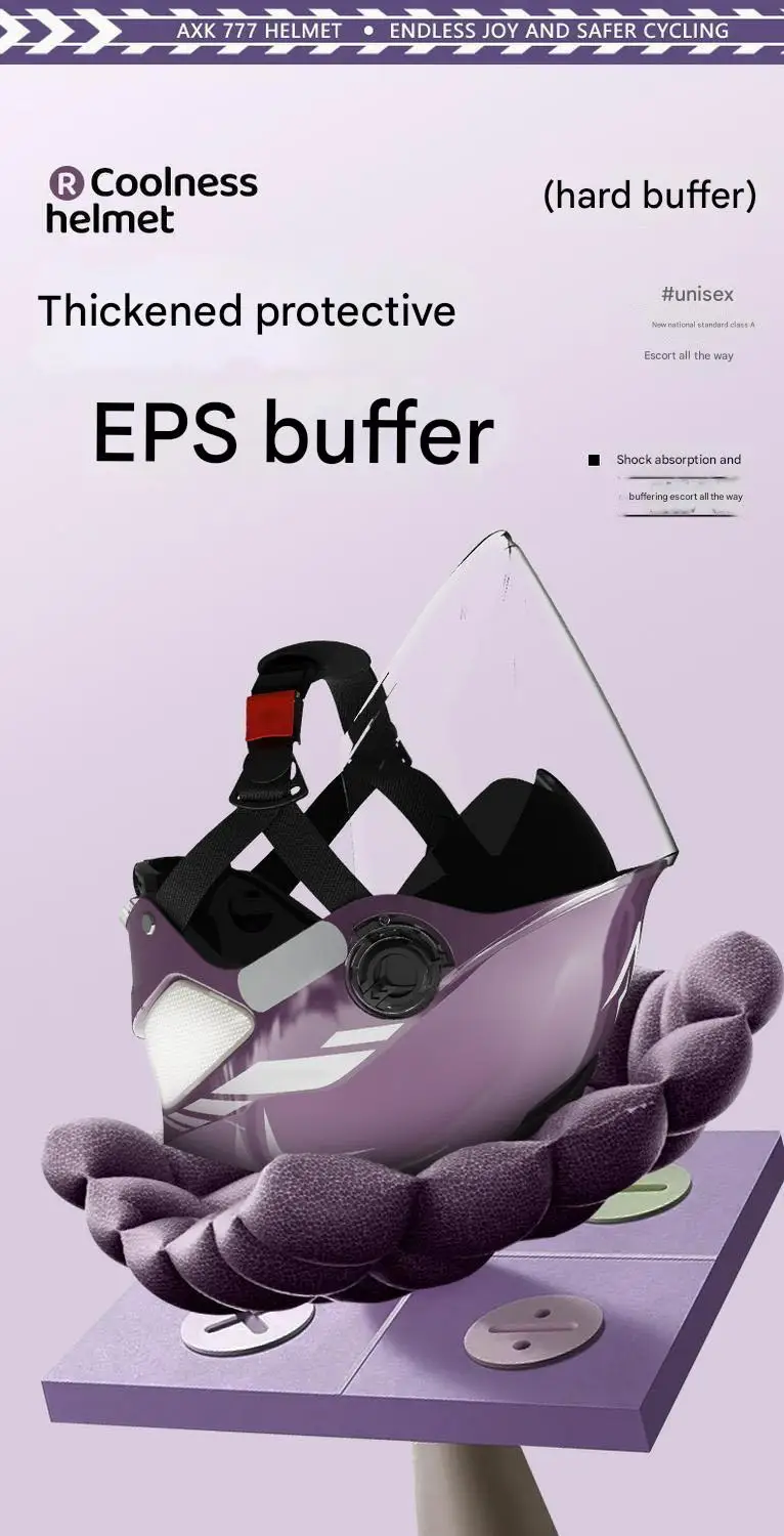 New Electric Bike Half Face Helmet ABS Double Lens Sun Protection DOT Approved Summer Adjustable Motorcycle