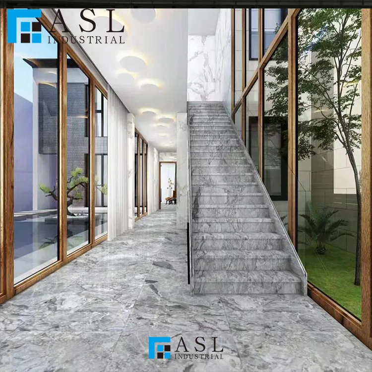 The factory designed and customized processing marble fish belly gray hotel lobby villa decoration