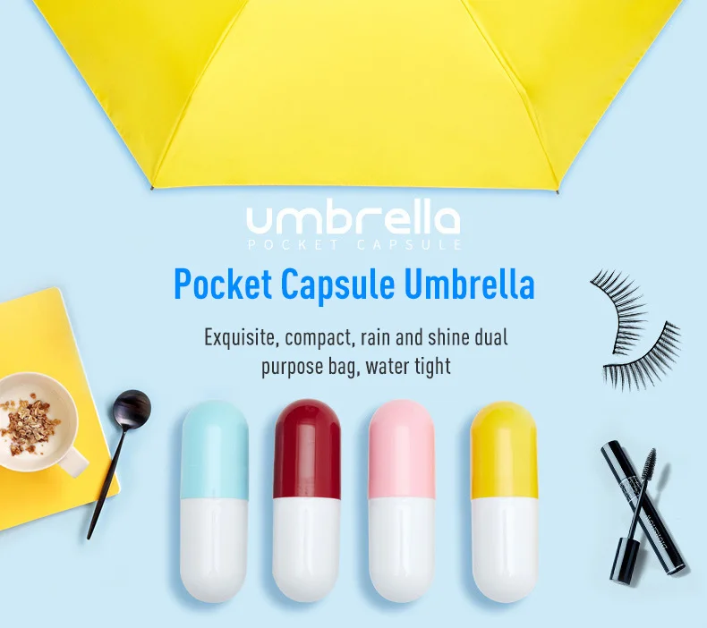 umbrellas for the rain sombrillas promotional waterproof phone pocket capsule mini small sun uv 5 folding sun umbrella