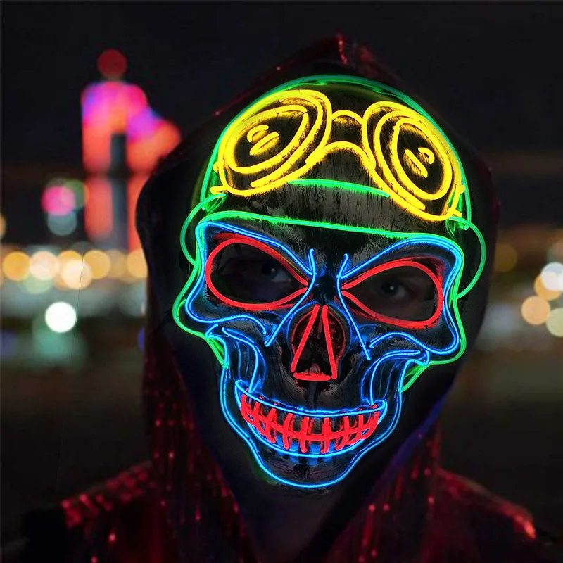 Geval concept Nauwgezet Led Halloween Mask Light Up Scary Mask Purge Mask With El Wire 3  Flashing-modes For Halloween Festival,Party,Cos Play - Buy Led Halloween  Mask,Light Up Scary Mask,Purge Mask Product on Alibaba.com