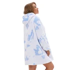 Hoodie Hooded 100% Polyester Oversized Comfy Fleece Throw Large Tie Dye Fluffy Hoodie Blanket Hooded Sweatshirts