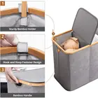 Dirty Clothes Storage Linen Large Double Laundry Basket Hamper With Lid Laundry Hangers Racks