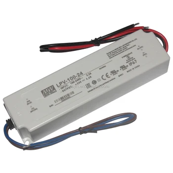 Meanwell LPV-100-24 100W 24V Dimmable Waterproof LED Power Supply With IP67