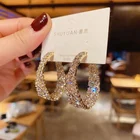 Women Trend Factory Wholesale Women Jewelry 2021 Bling Rhinestone Fashion Earrings Trend 2021