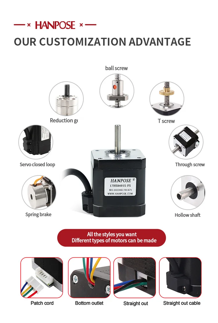 product nema17 stepping motor for 3d printer 18a 17hs8401s fs high torque 052nm step angle 18-8