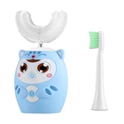 U Custom Auto Led 360 Soft Electric U Shape Tooth Cleaning Brush With Replaceable Head