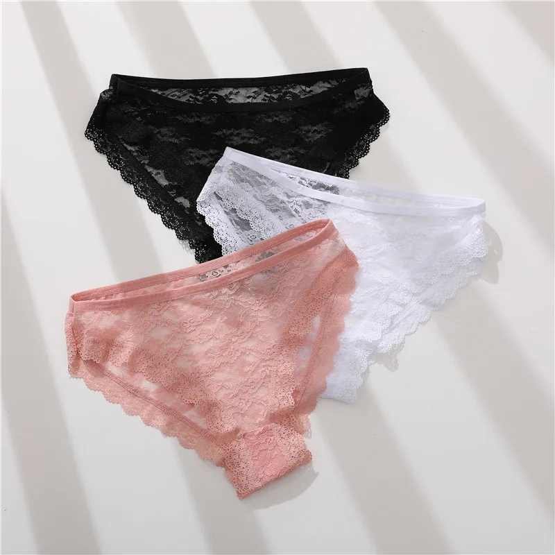 Finetoo Floral Lace Sexy Women Lingerie Panties M 2xl Plus Size