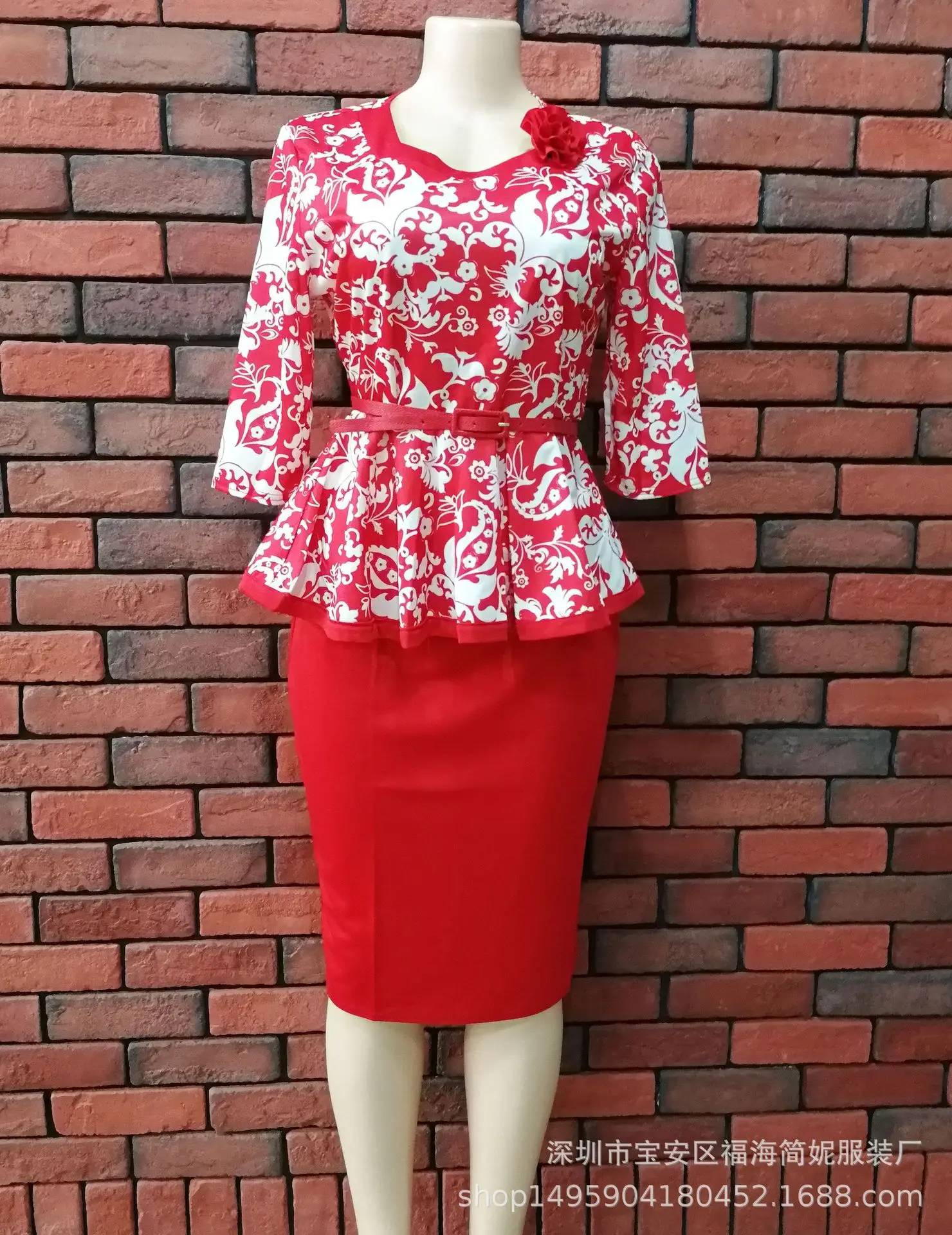 red professional dress