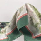 Silk LOW MOQ Fastly Delivery Shipping Custom Design Print Women Square Silk Scarf