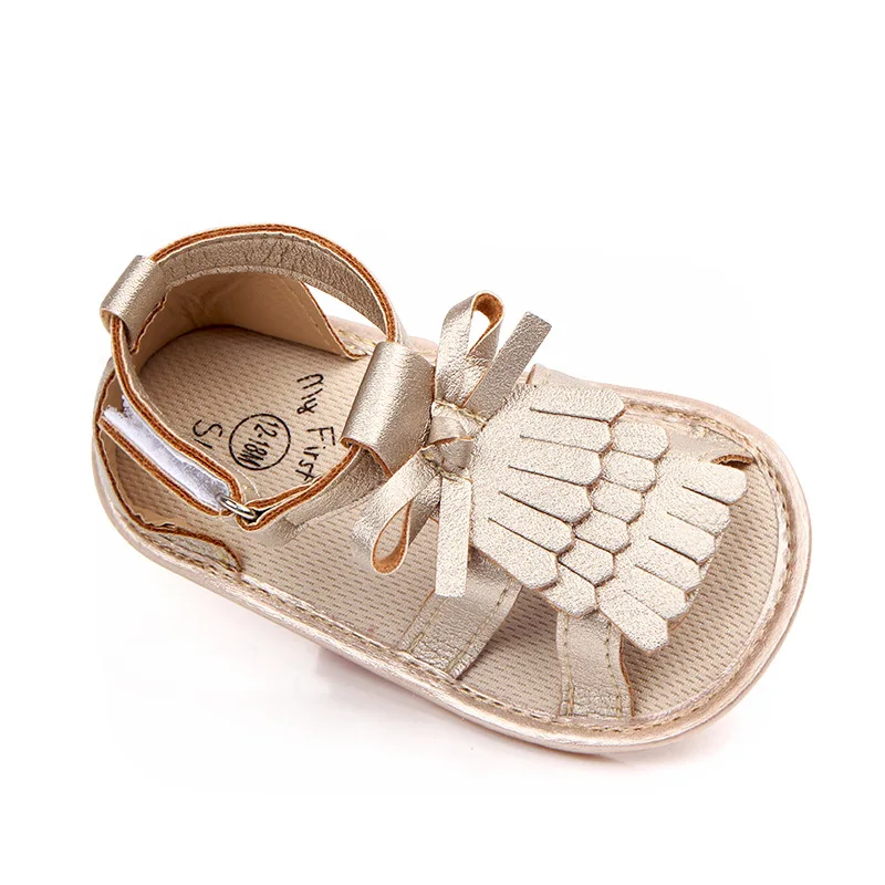 2022 Wholesale New Trends  New Tassel Sandals  Baby Summer Bow Girls Toddler Shoes Baby pre-walker shoes