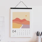 Wooden Calendar Wall Calendar 2021-2022 Wooden Wall Calendar For Home Simple Cute Big Size Tear-Off Planner