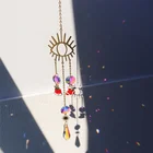 Crafts Hanging Decor K9 Crystal Crafts Merry Christmas Sun Catcher Aura Evil Eye Suncatcher