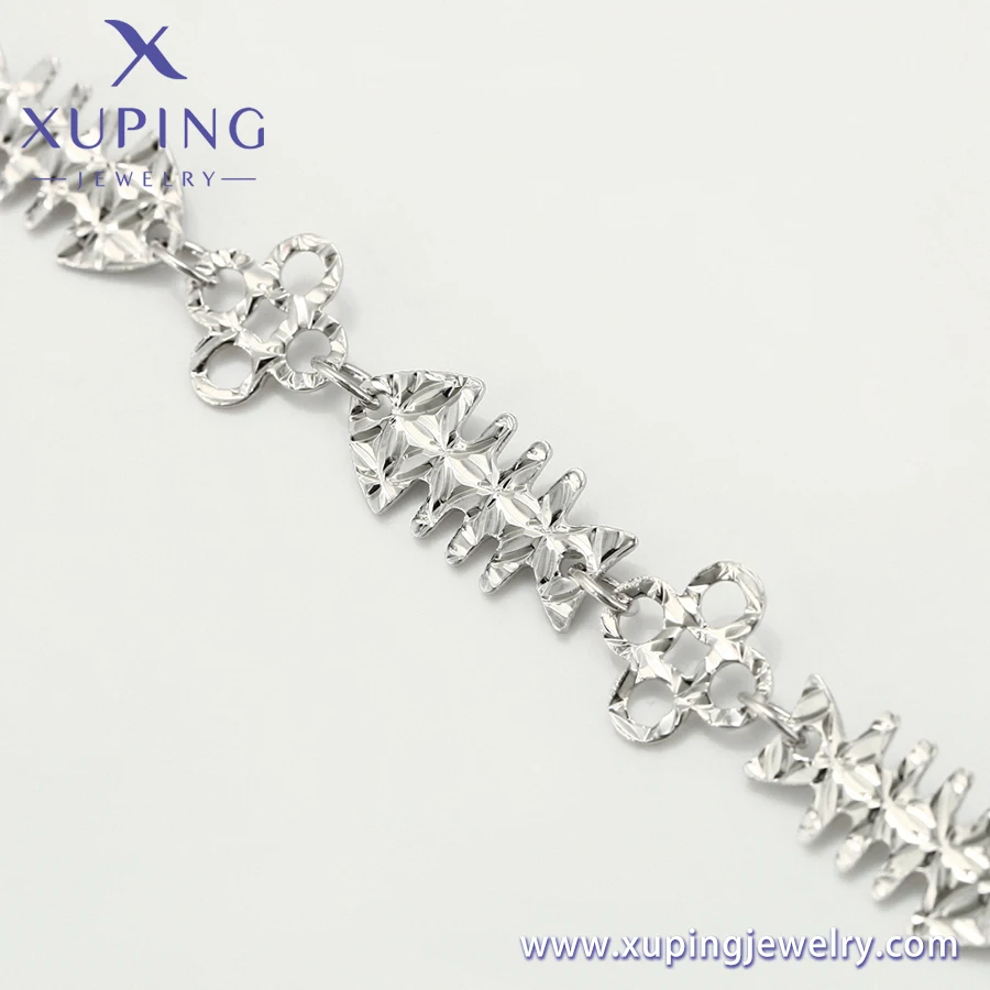 70381 xuping  Wholesale fishbone chain creative personality simple fashion exquisite zircon bracelet