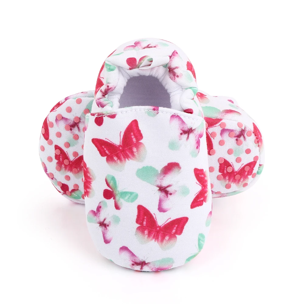 Spring and Autumn 0-1 Year Old Baby Cartoon Pattern Soft Sole Non-slip Toddler Cotton Shoes supplier