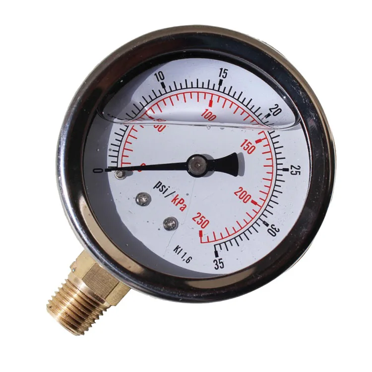 Huben Wika Stainless Steel Pressure Gauge With Brass Fitting High