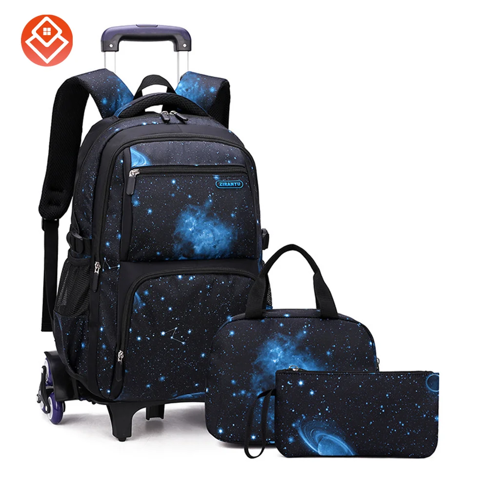 Kids Backpack Trolley Removable Luggage Trolley School Backpack Pull Rod 1pc 