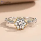 AAA Gems New Arrival Rose Mix White Gold Engagement Jewelry 10K Moissantie Diamond Ring