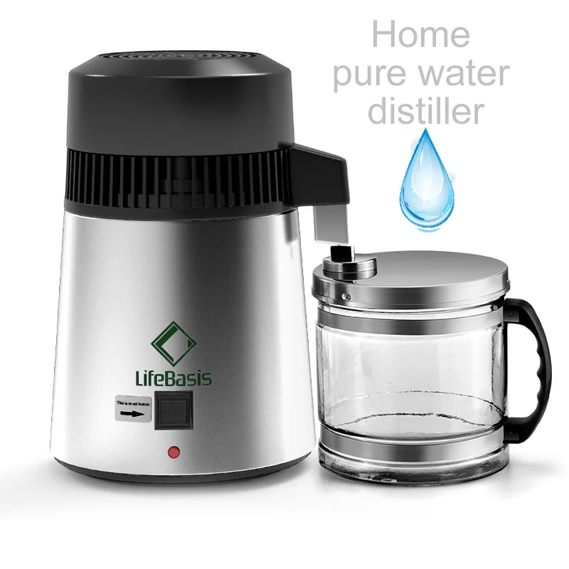 Life Basis Water Distiller Stainless Steel 4L 750W Water Distillation