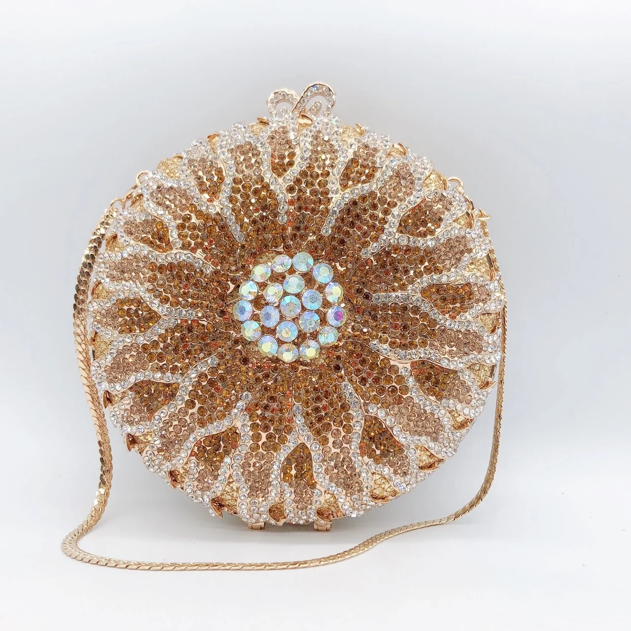 Amiqi MRY167 New Sun God Diamond evening banquet bag round full diamond crystal bag new banquet handbag for women