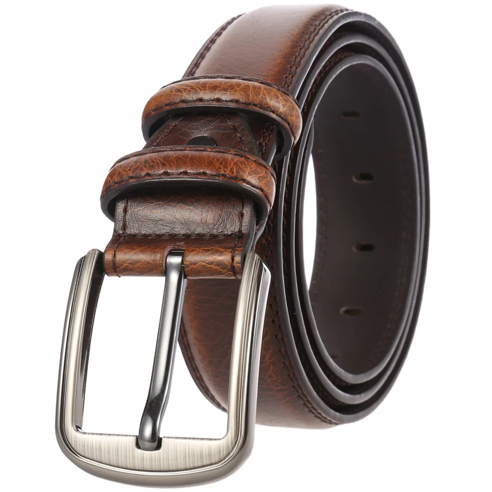 Buffalo Leather Belt,Pin Buckle Belt 