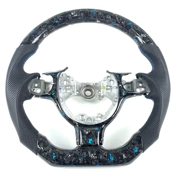 2017 2018 2019 2020 2021 2022 For Subaru BRZ Toyota 86 Carbon Fiber Steering Wheel Forged Blue Leather Customization