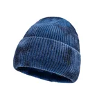 2021 New Winter Woolen Hat Gloves Touch Screen Two-piece Set Tie-dye Knit Hat Acrylic Warm Hat Lady