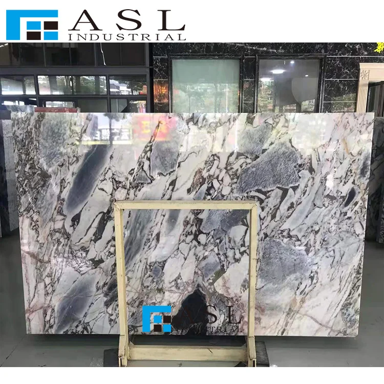 Factory direct selling cheap elephant white marble tile blue galaxy table board polished marble flooring tile