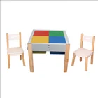 Chairs Children Wooden Child Table And Chairs Multi Functional Storage/Playing/Writing Children Furniture