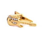 Tie Clip HIBOS Wholesale Acrylic Diamond Gold Tie Bar Customized Tie Clip