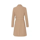 Coat Business Coat OEM ODM Custom Office Lady Lean-breasted Belt Slim Look Casual Women 100% Wool Cashmere Coat