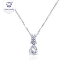 Gold Diamond Pendant Golddiamond Tianyu Gems 10K White Gold Moissanite Diamond Pear Cut Pendant Necklace