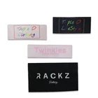 Garment Garment Label Custom Brand Garment Textile Fabric Size Labels Woven Wash Tag For Clothing