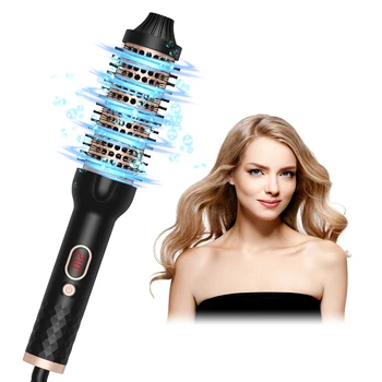 Professional PTC Hair Dryer Brush Hot Air Volume Comb Electric for Straight and Curly Hair