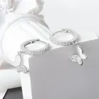 Pave Earrings Earrings Summer Jewelry 2021 Pave Cubic Zircon Gold Plated Butterfly Hoop Earrings Wholesale