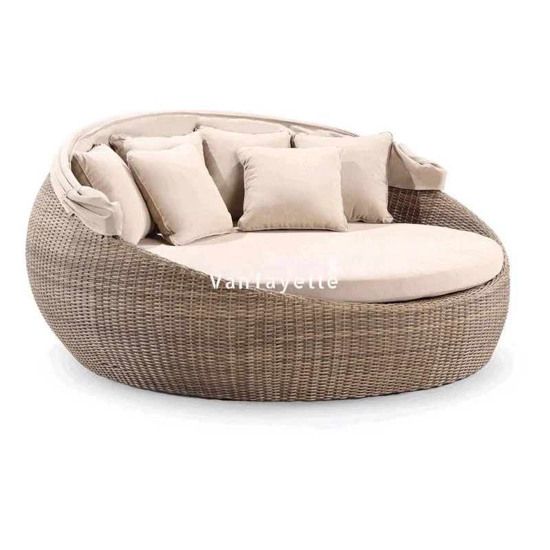 large round outdoor lounger