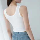 Tank Tops Custom Design White Crop Tank Tops Ladies Cotton Sexy Crop Tops Women Cropped Tank Tops
