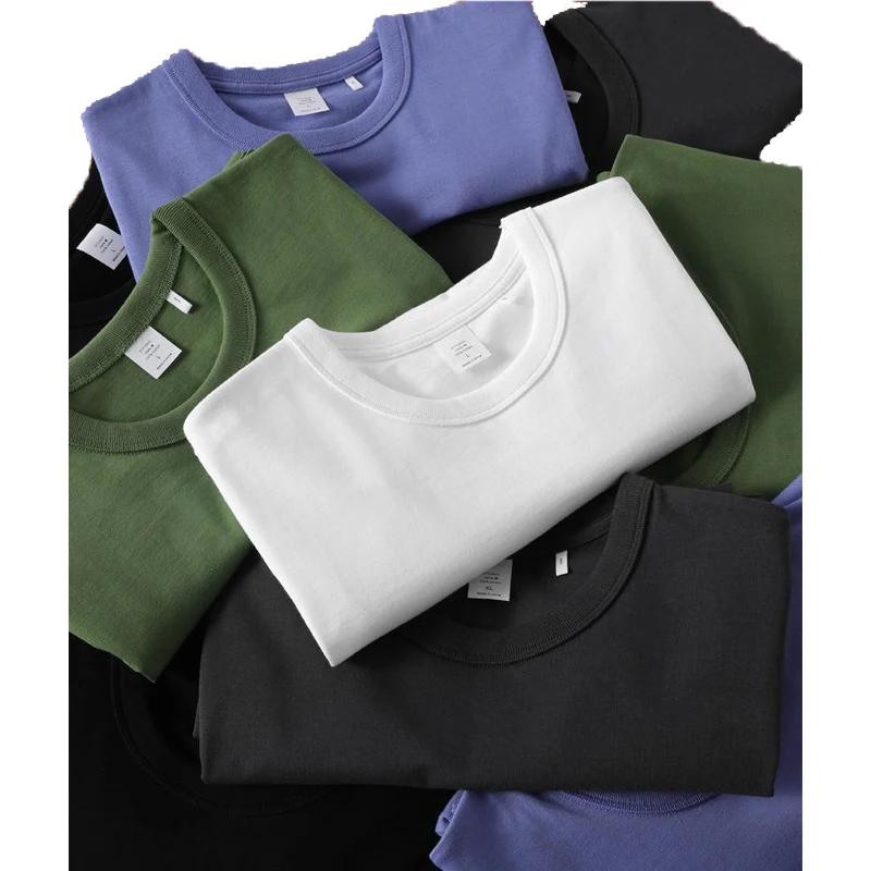 Men's spot 300G pure cotton heavy long-sleeved t-shirt design printed logo