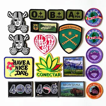 Custom Embroidered Patches Peel and Stick Backing, custom embroidery iron on patches, Chenille Sequin Woven Badges