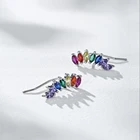 Earrings Earrings New Arrival Eye Shaped Colorful S925 Silver Needle Color Eyes Earrings For Ladies