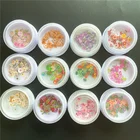 Nail Sticker 2021 New 12 Mixed Style Flowers Leaves Daisy Manicure Nail Sticker
