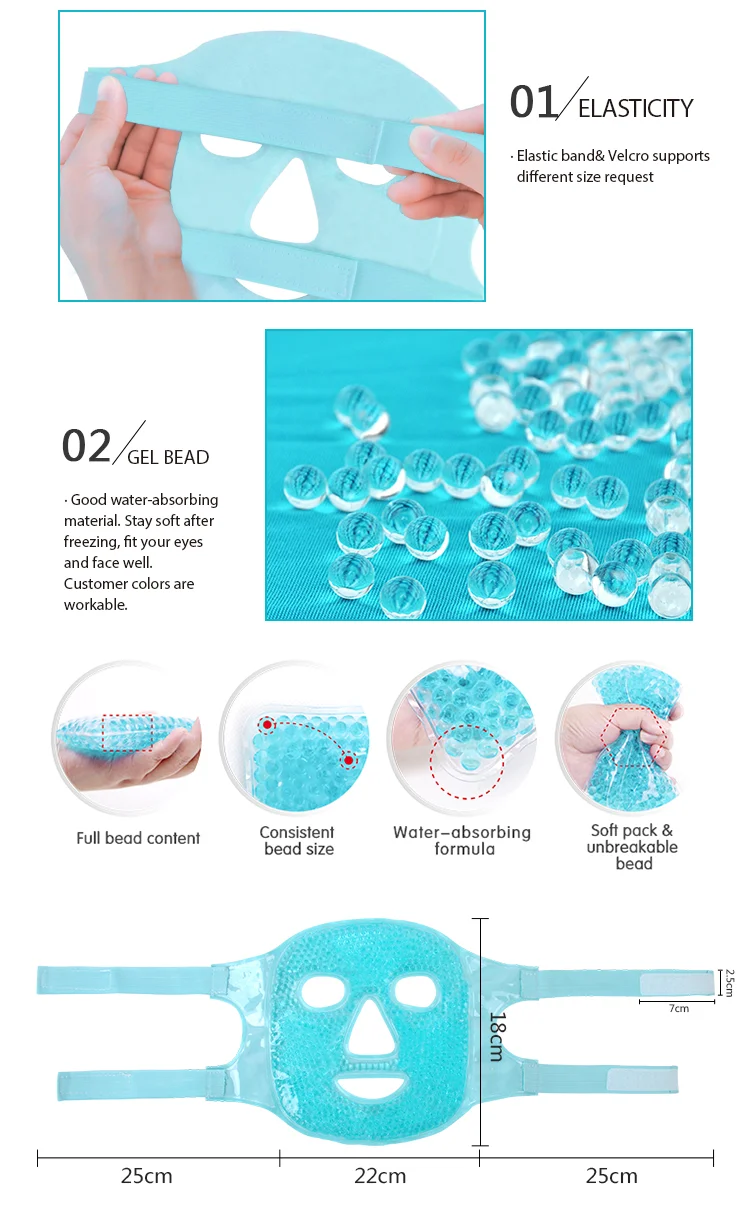 Full Face Full Coverage Hot Cold Cooling Gel Bead Eye Mask Buy Full