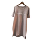 Dresses Printed T Shirt Dresses Women Clothing Casual Loose Oversized Printed Split Long Dresses For Summer