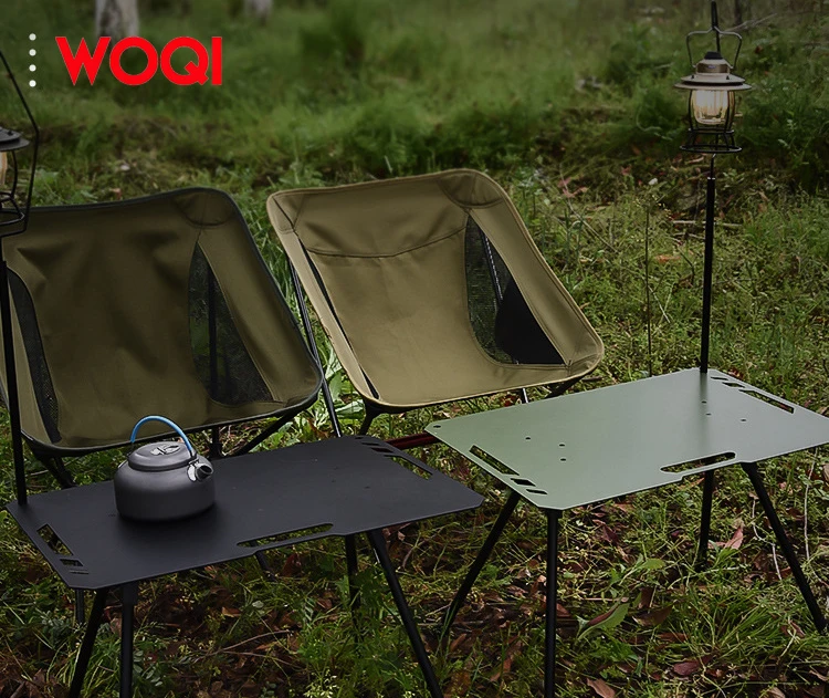 Woqi Outdoor Aluminum Alloy Folding Table And Chair Lightweight