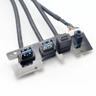 Power Custom Audio Mic Dual USB 3.0 Ports PC Computer Case Front Panel USB Power Switch Cable