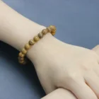 Stone String Stonestone Joycuff Natural Stone Handmade 8mm Rubber Stone Bracelet Black String Adjustable For Gift