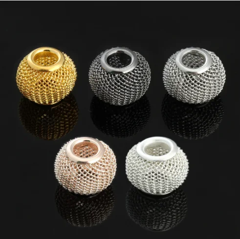 big hole rhinestone Enamel Vintage metal alloy Spacer beads for snake chain Rope Jewelry component accessories.png