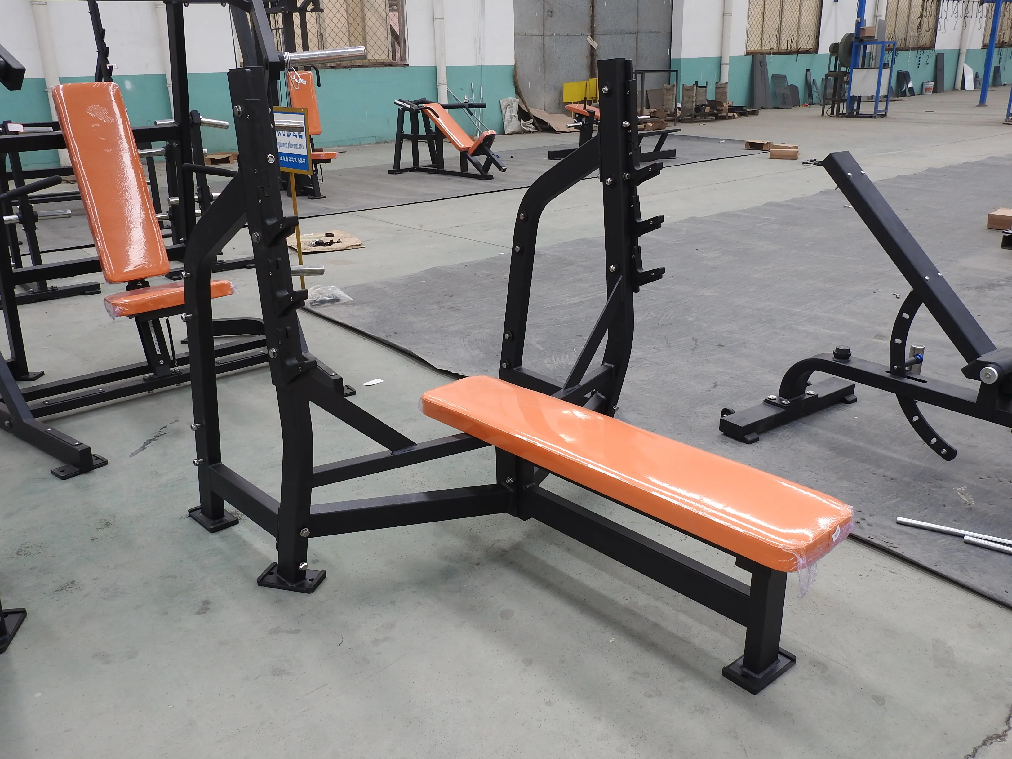 商用健身器材免费力量健身房制造商平推长凳高品质高端